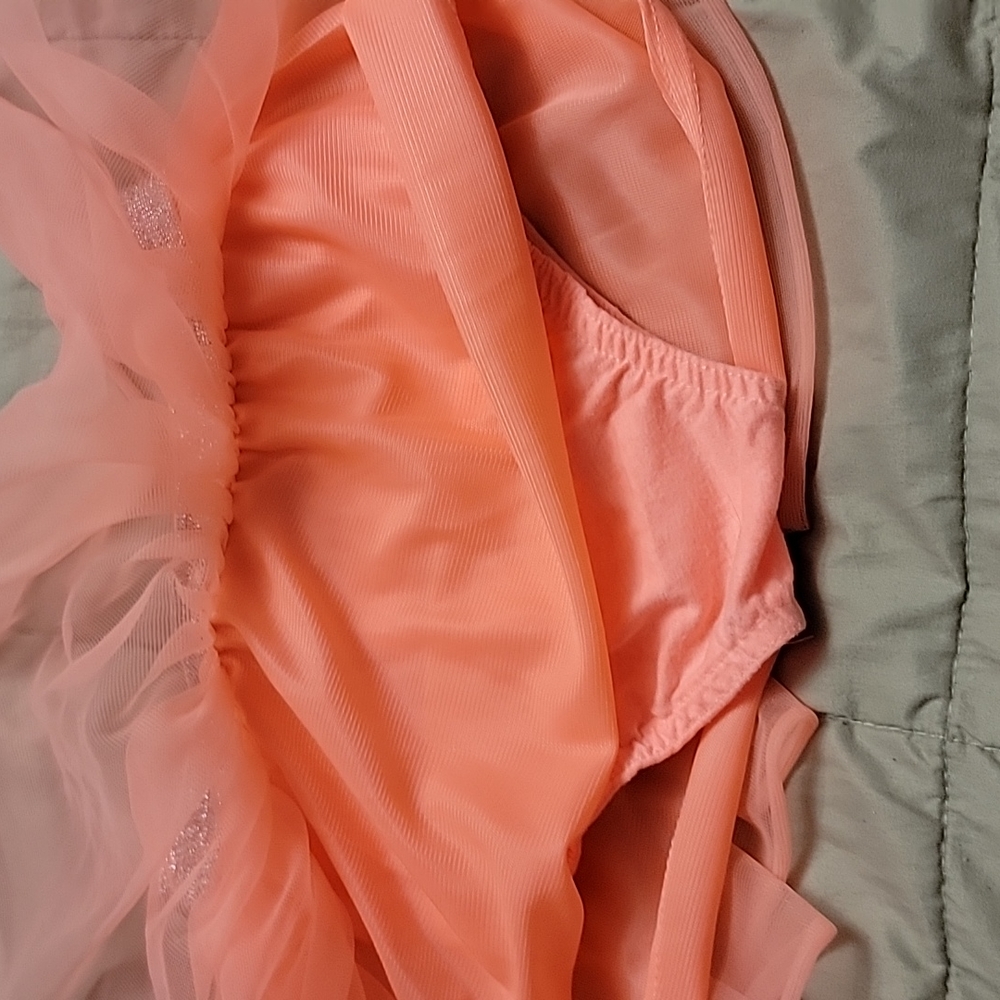 Toddler Girl Peach Tutu - Picture 6 of 7
